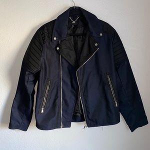 H&M Navy Biker Jacket